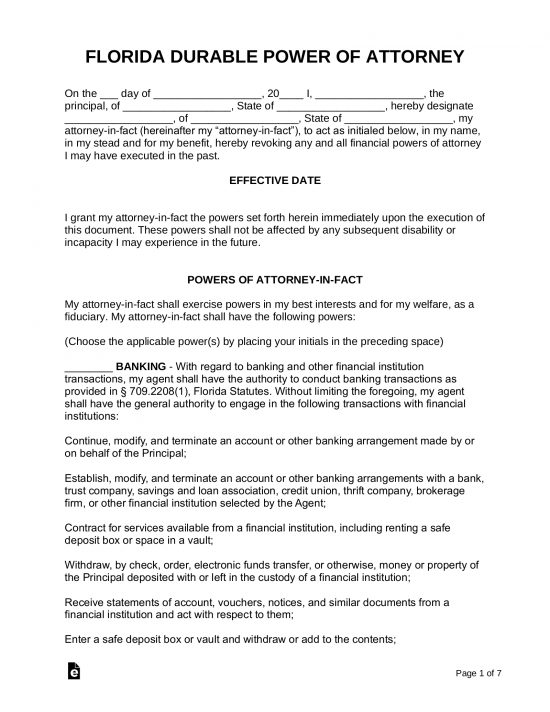 Printable General Durable Power Of Attorney Form Printable Forms Free 