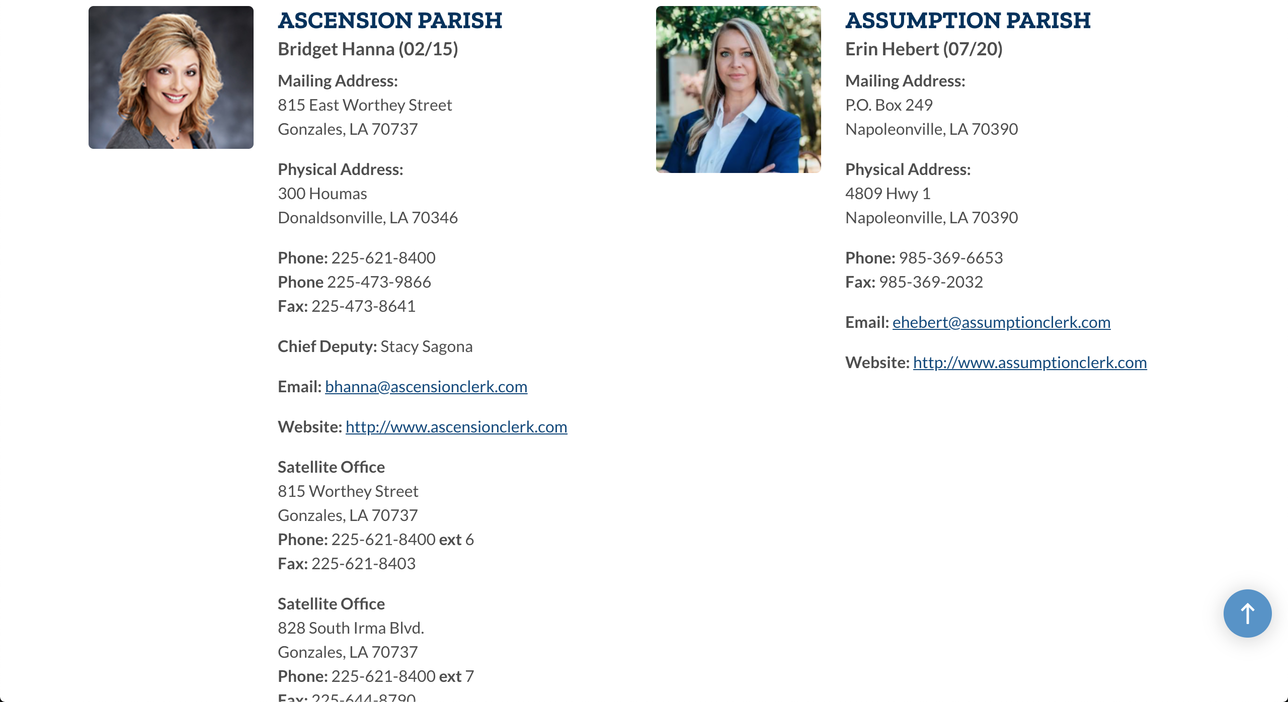 louisiana clerk of court info