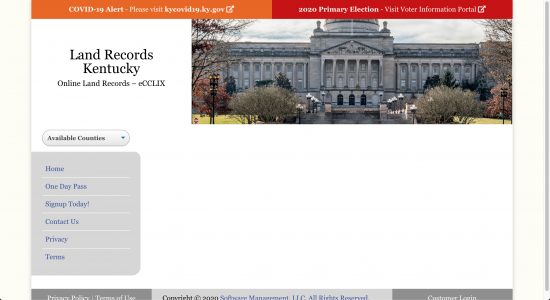 kentucky online land records page