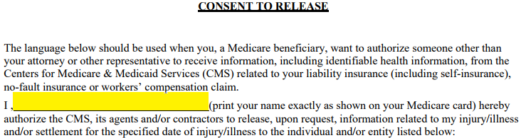 Free Medicare Consent To Release Form Medical Records 27348 Hot