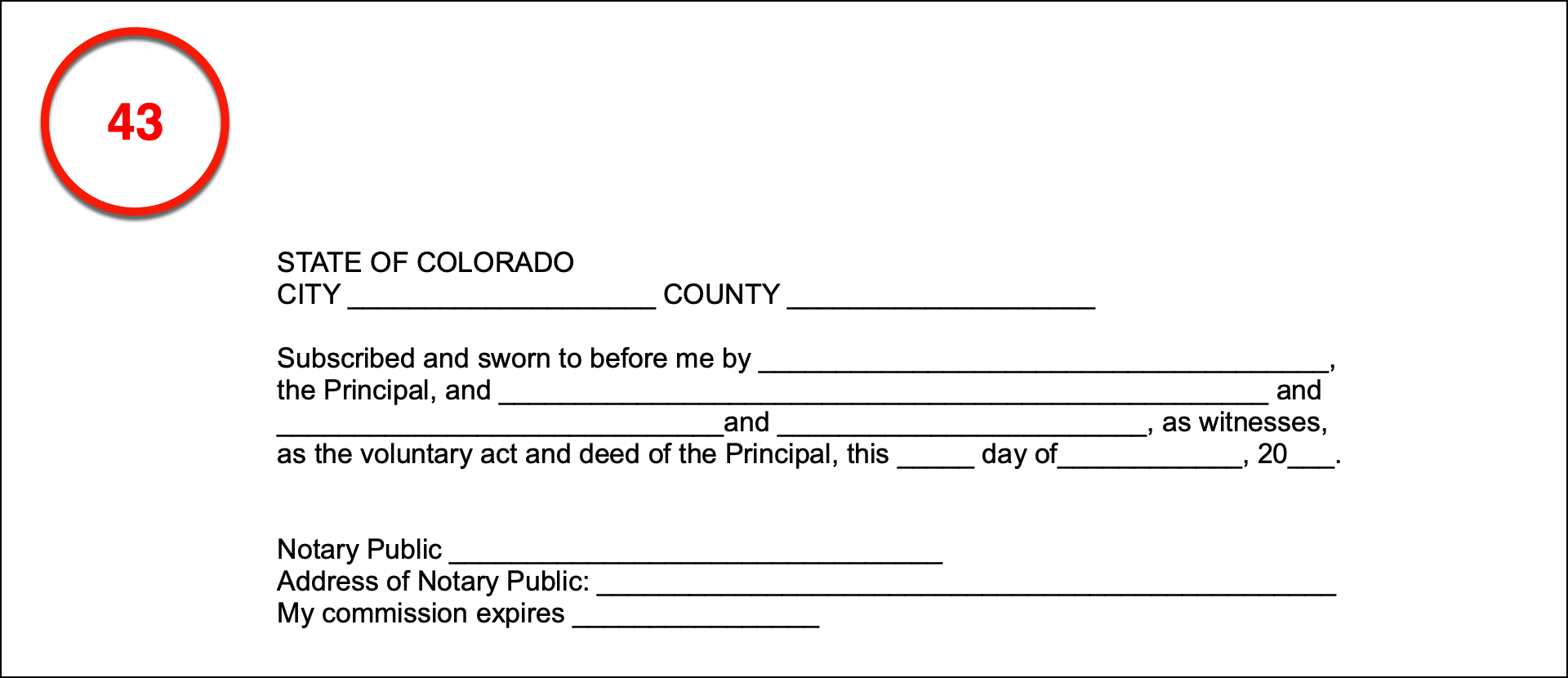 Free Colorado Advance Directive Form PDF EForms