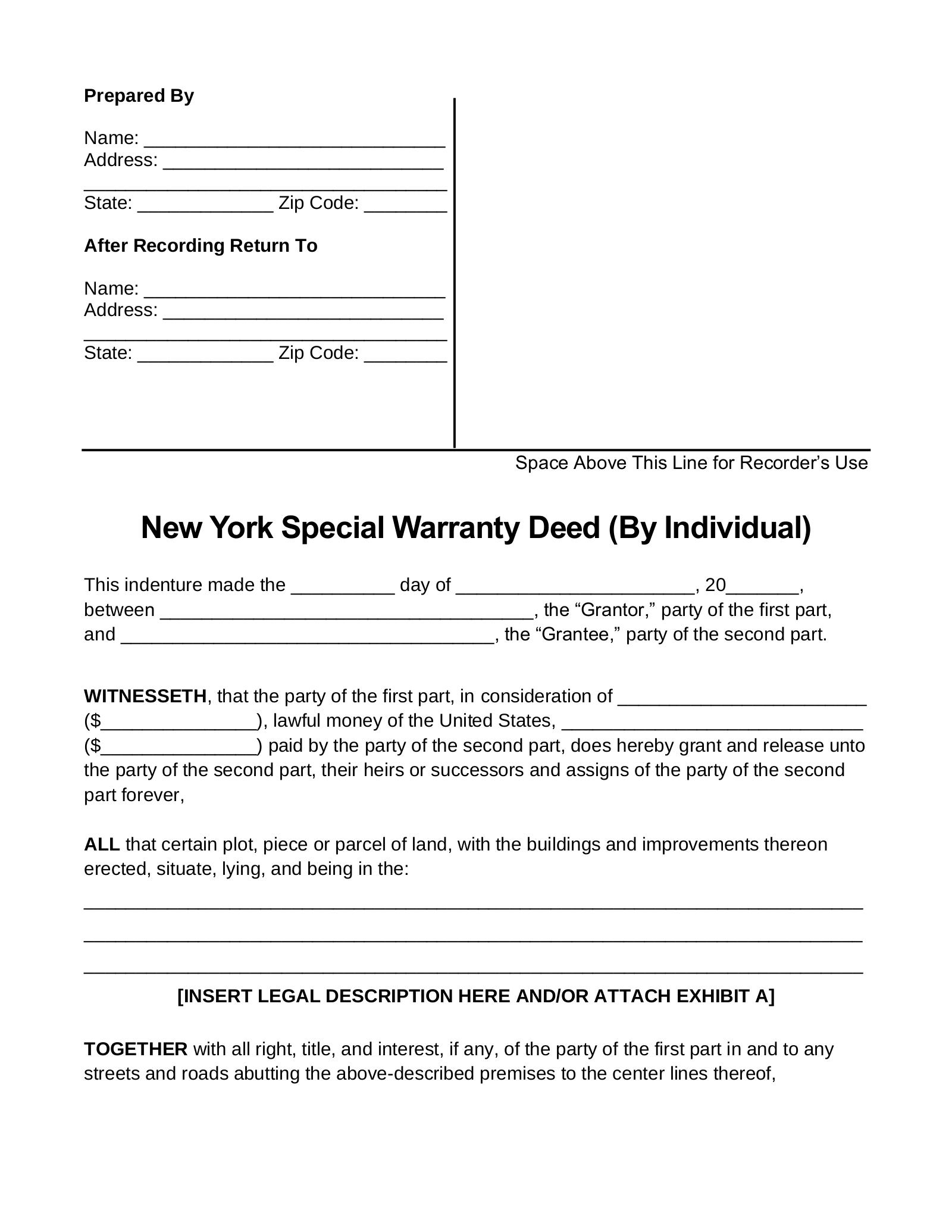 New York Deed Forms – eForms