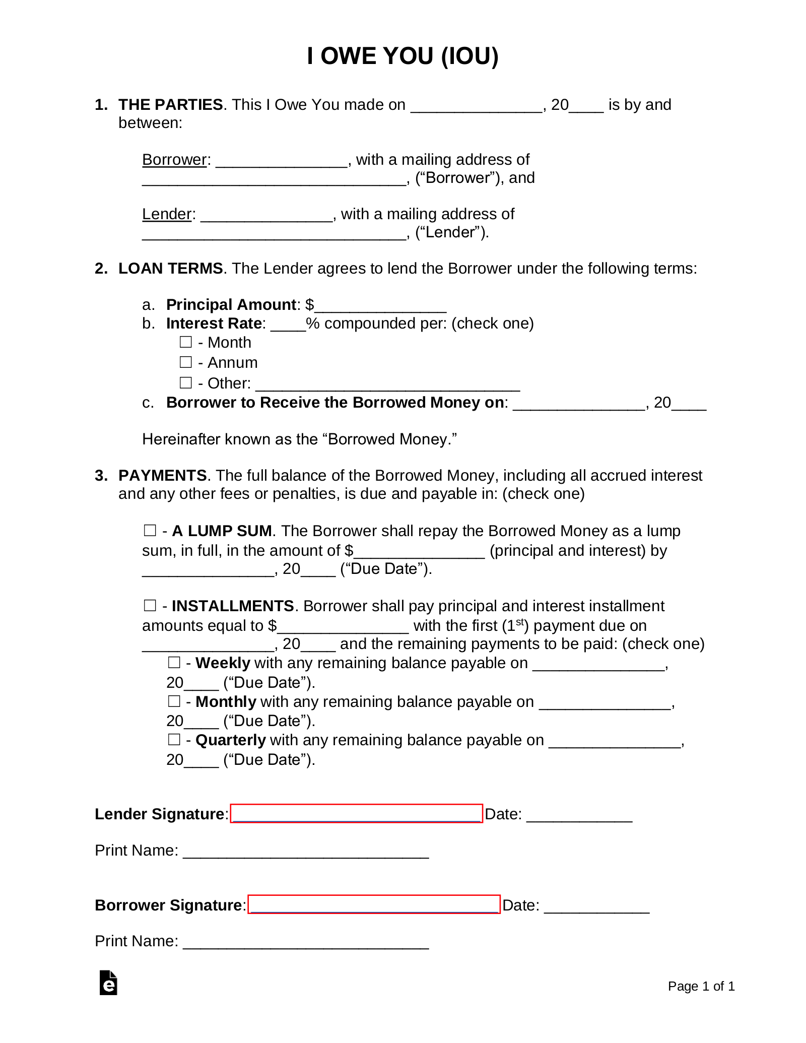 loan agreements templates