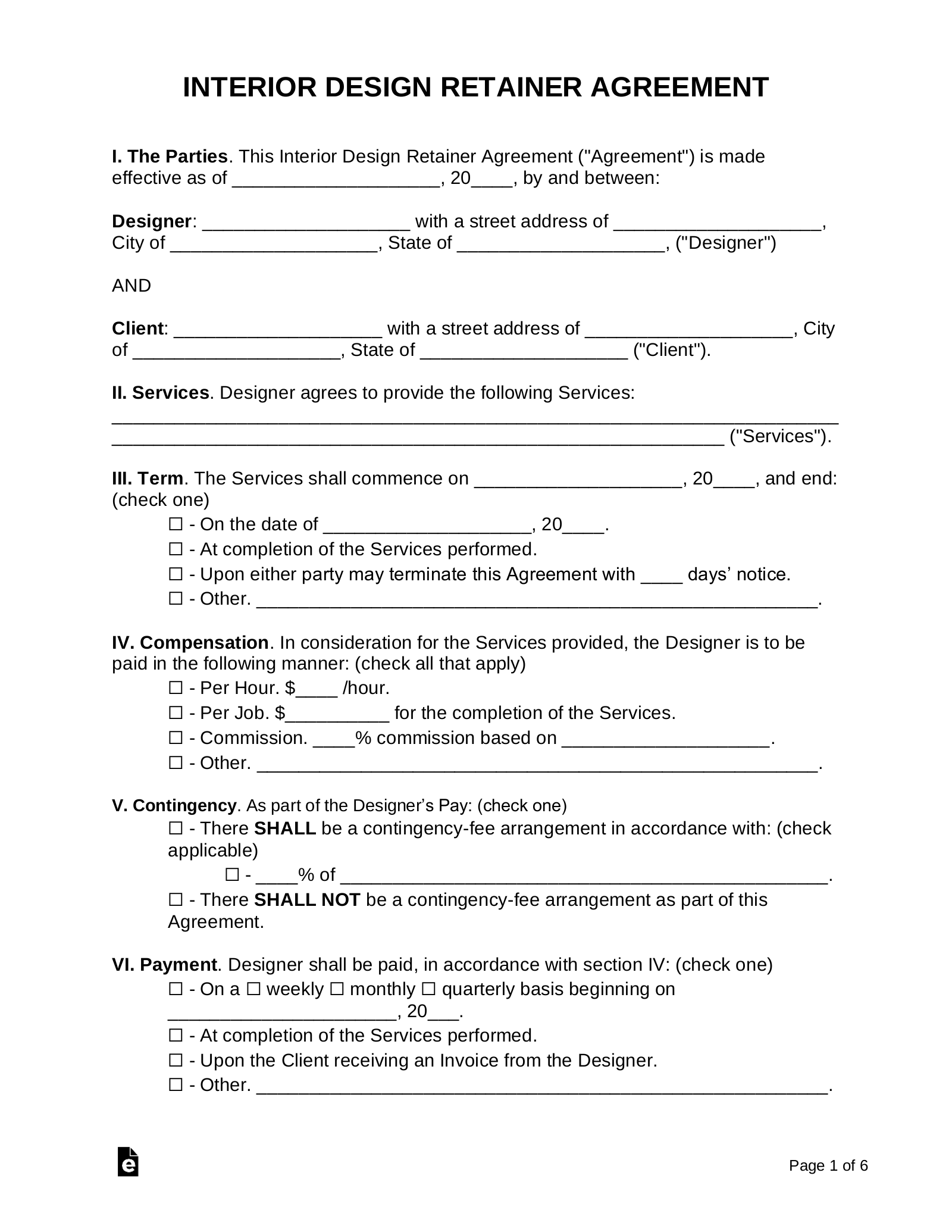 Free Accounting Retainer Agreement Template