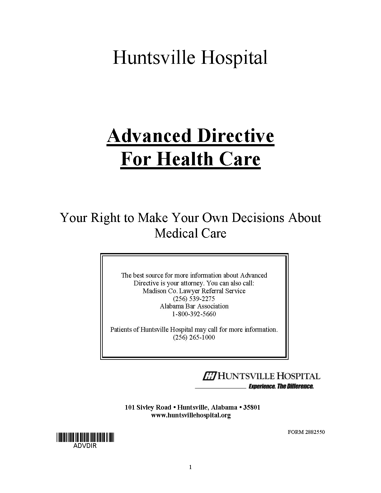 Free Alabama Advance Directive Form PDF eForms