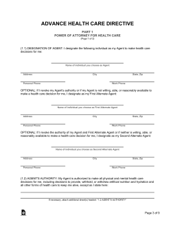 California Advance Directive Form