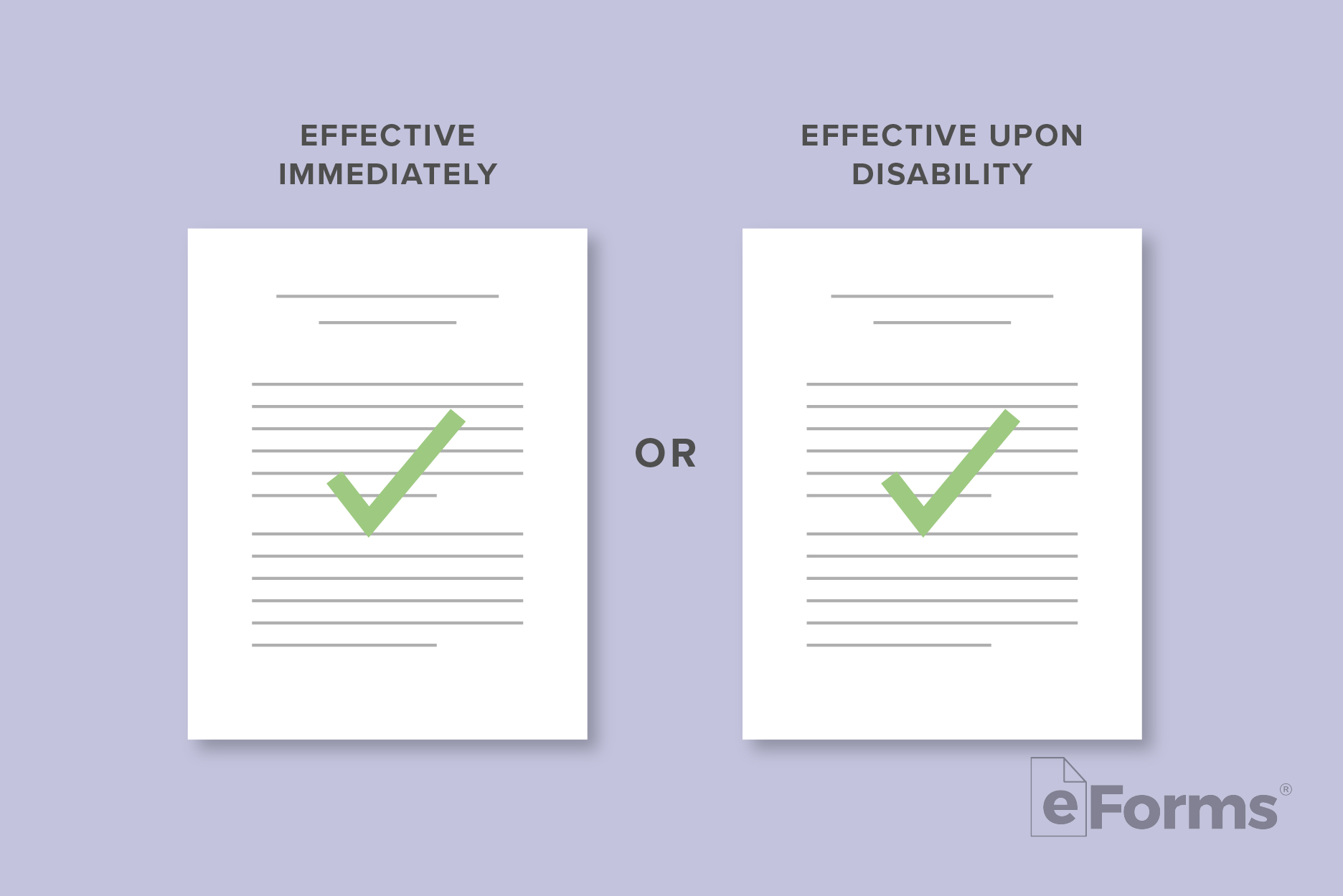 Choice of two forms with respective check marks.