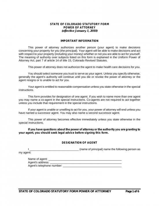 Free Colorado Last Will and Testament Template PDF Word eForms