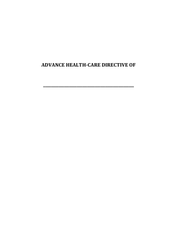 Delaware Advance Health Care Directive Form