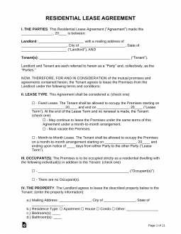 Rental / Lease Agreement Templates (14)