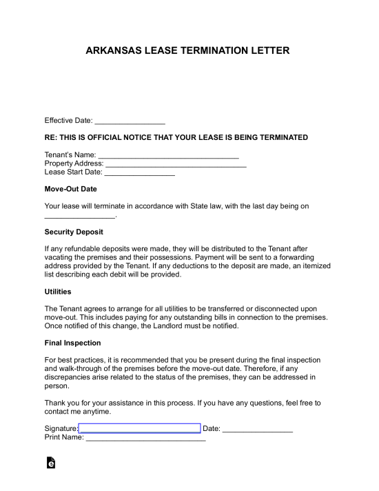 Free Arkansas MonthtoMonth Lease Agreement Word PDF eForms