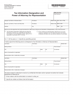 Colorado Tax Power of Attorney Form (DR 0145)
