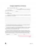 Free Georgia Limited Power of Attorney Form - PDF | Word – eForms