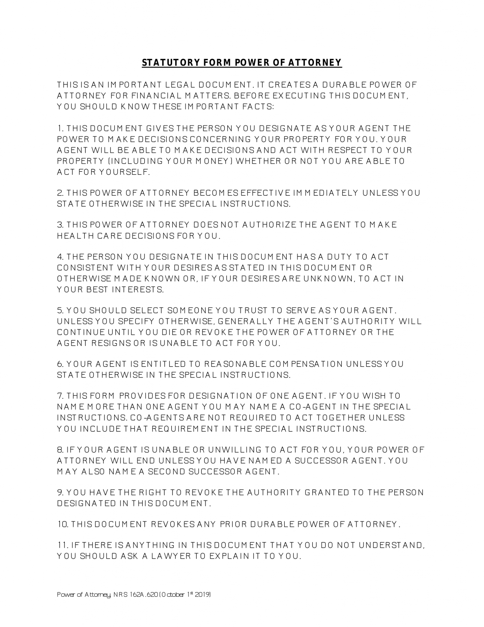Free nevada notary acknowledgment form pdf word eforms