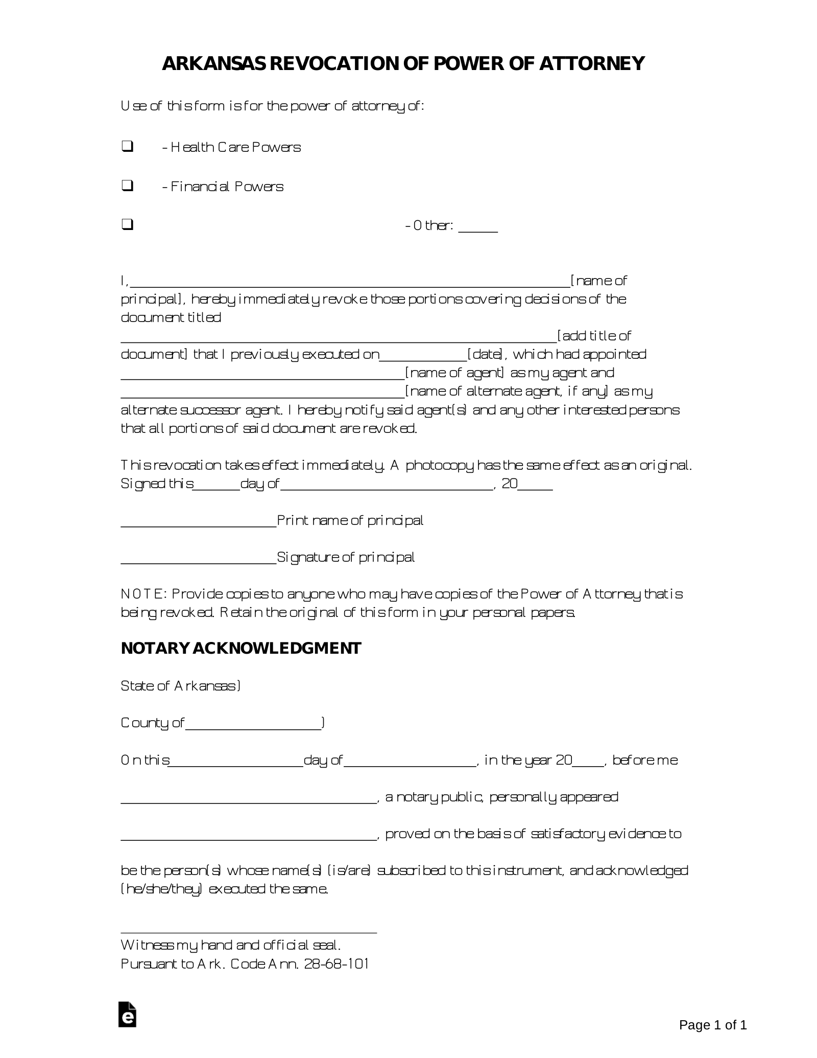 Printable Power Of Attorney Resignation Letter Template