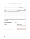 Free Indiana Limited Power of Attorney Form - PDF | Word – eForms