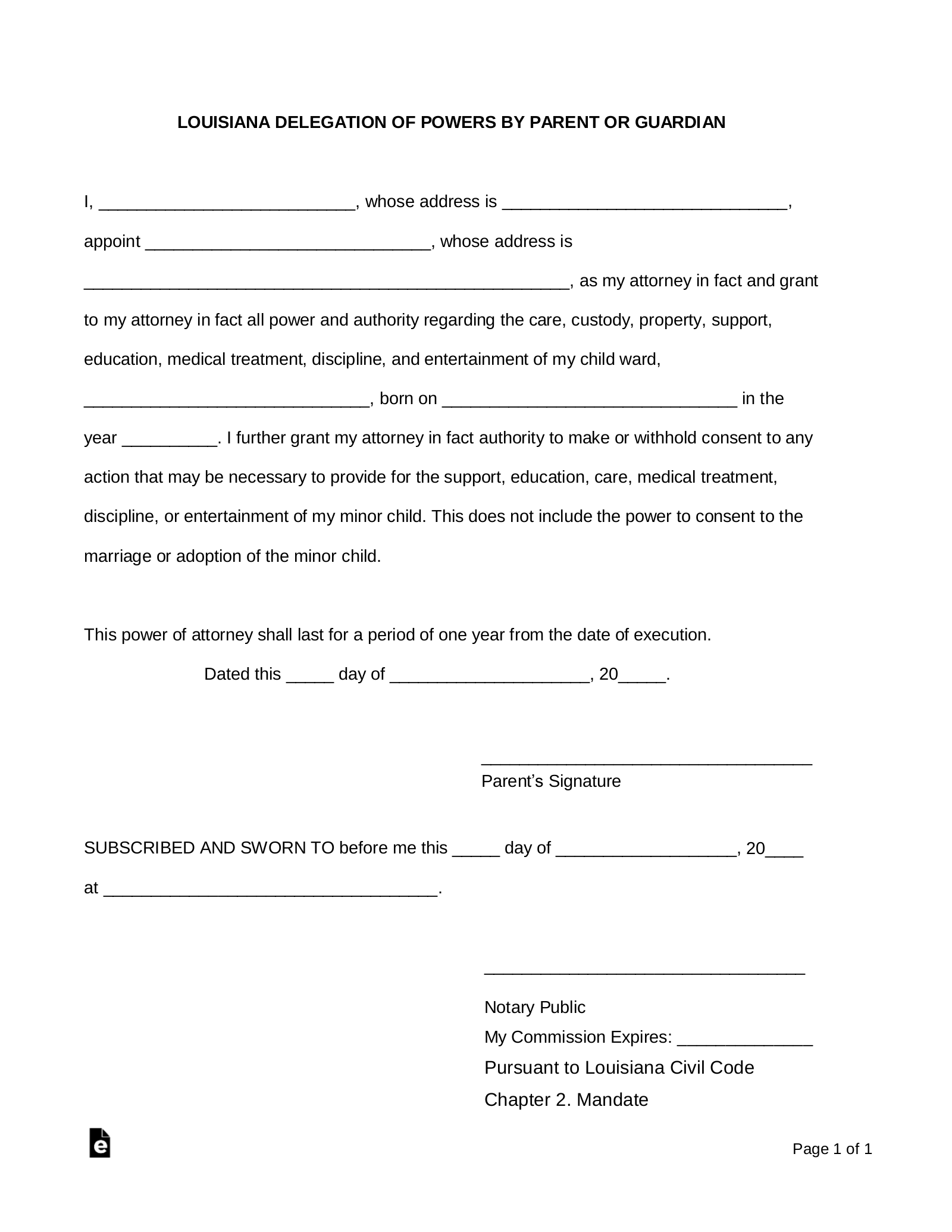 Free South Carolina Minor Child Power Of Attorney Form Pdf Word Vrogue