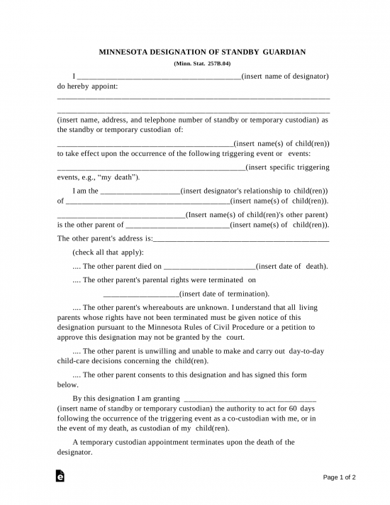 Free Printable Power Of Attorney Form Mn Printable Template