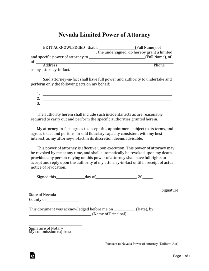 free-nevada-limited-power-of-attorney-form-pdf-word-eforms