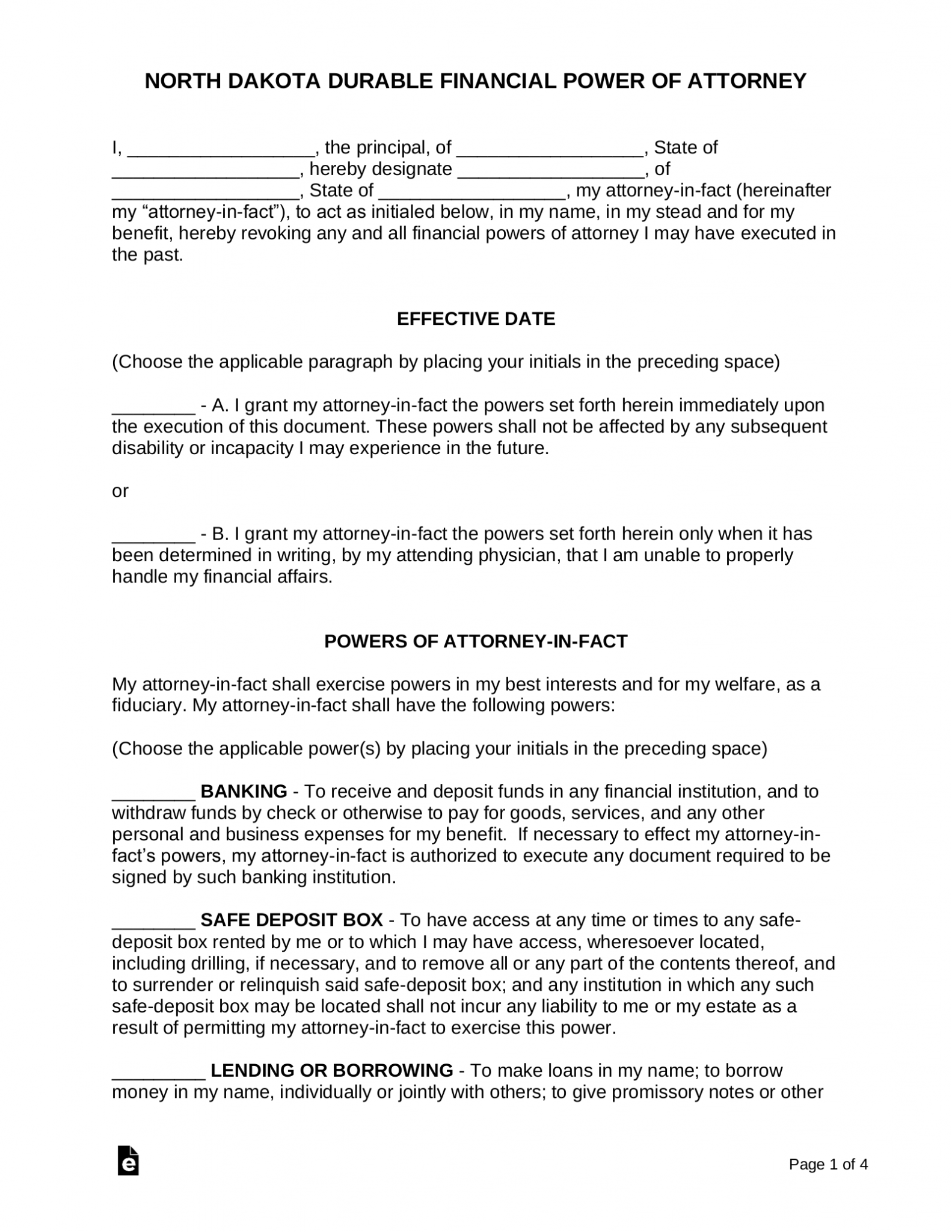 free-north-dakota-power-of-attorney-forms-9-types-pdf-word-eforms