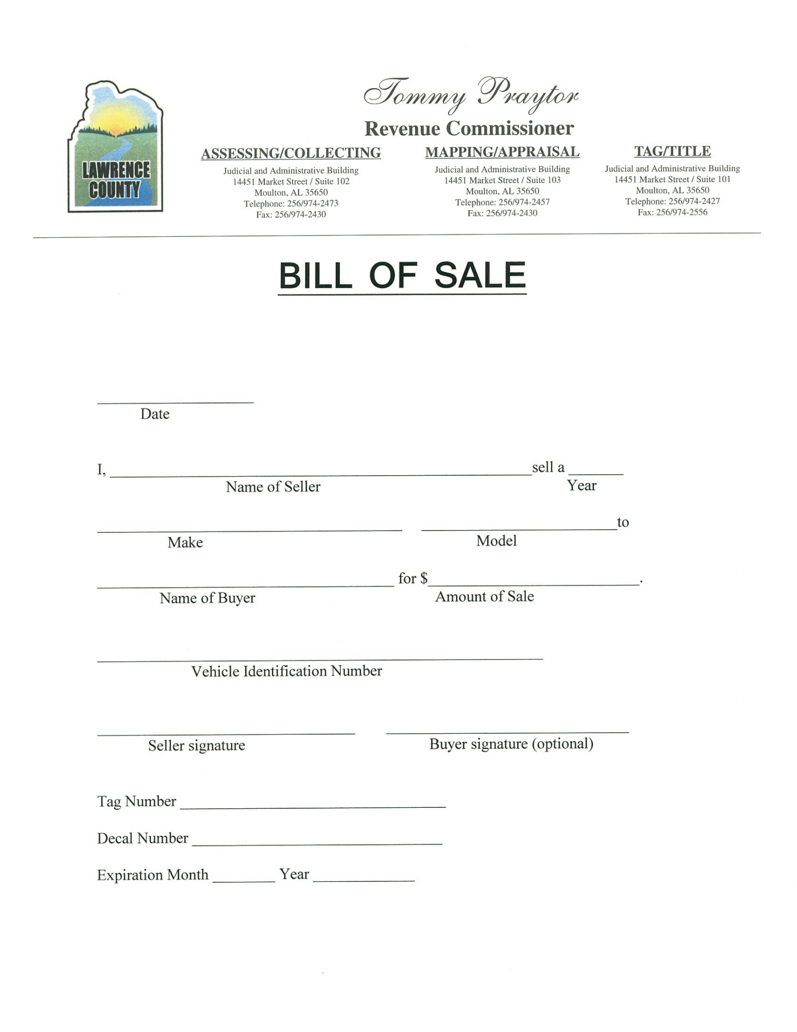 Free Alabama Motor Vehicle Bill of Sale Form Word PDF eForms