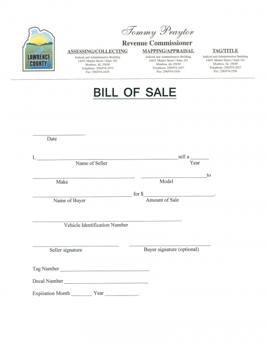 Free Alabama Motor Vehicle Bill Of Sale Form PDF Word EForms