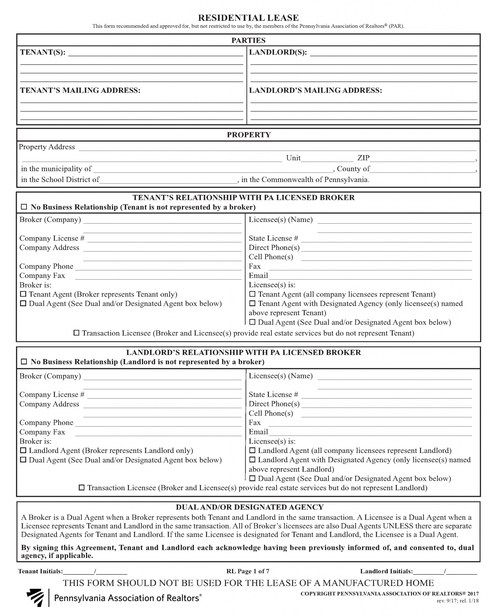 free-pennsylvania-standard-residential-lease-agreement-form-pdf