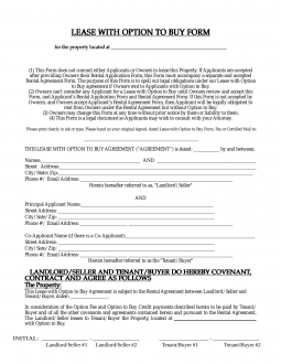 lease agreement with option to buy template