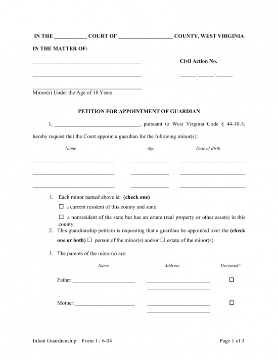 virginia custody change form