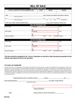 Iowa Bill of Sale Forms (4)