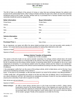 free kansas bill of sale forms pdf eforms