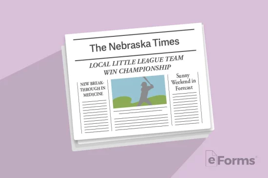 Nebraska newspaper displayed.