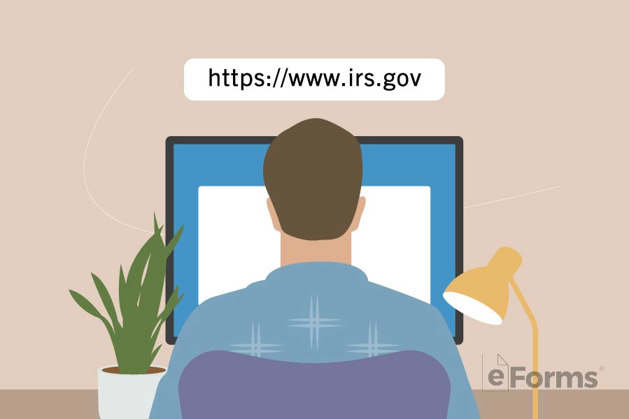 Filling out IRS paperwork online. 