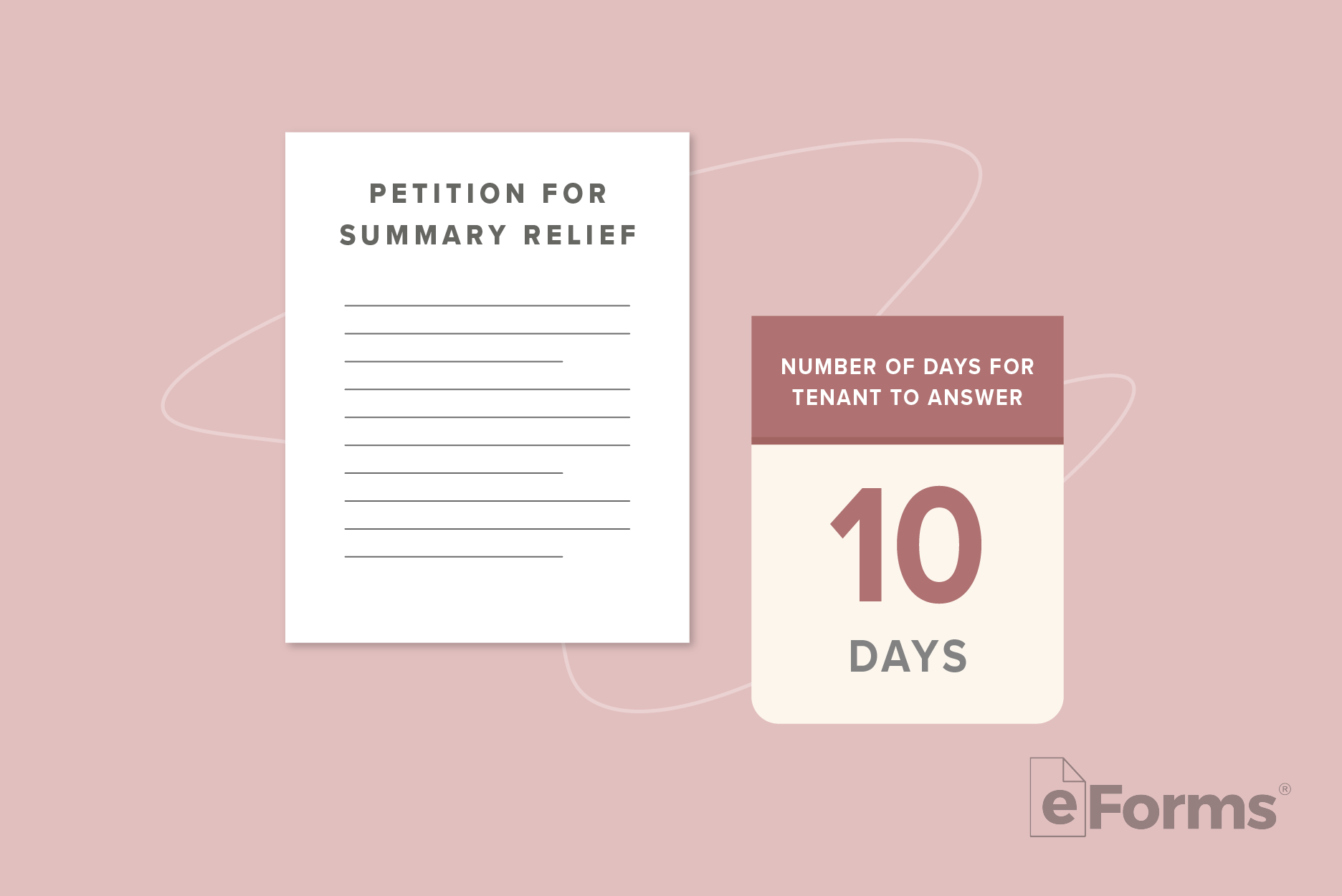 Petition for Summary Relief document with a calendar page with "10 Days" printed upon it. 