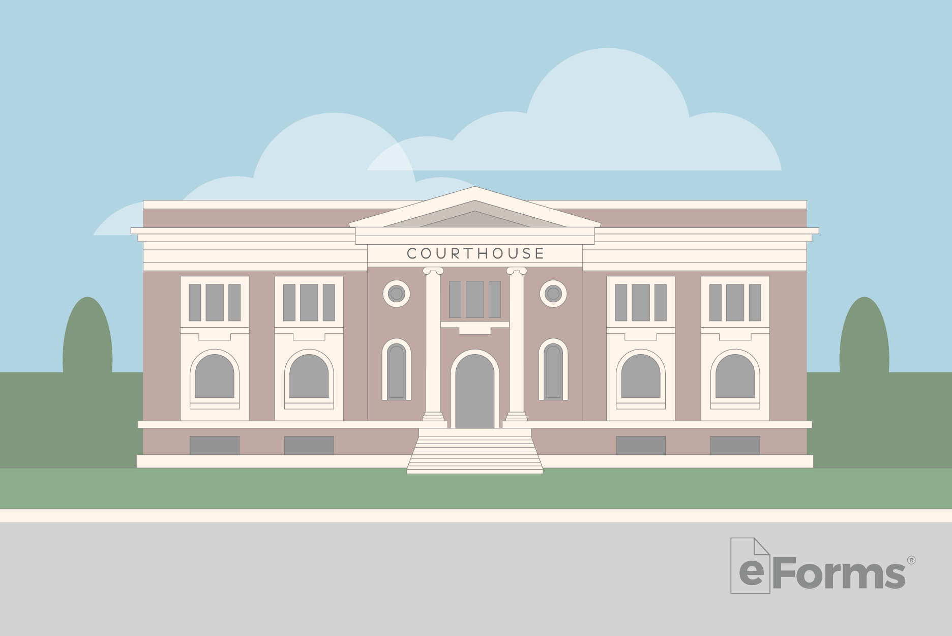 Illustration of a courthouse building.