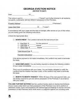 Georgia Eviction Notice Forms (3)