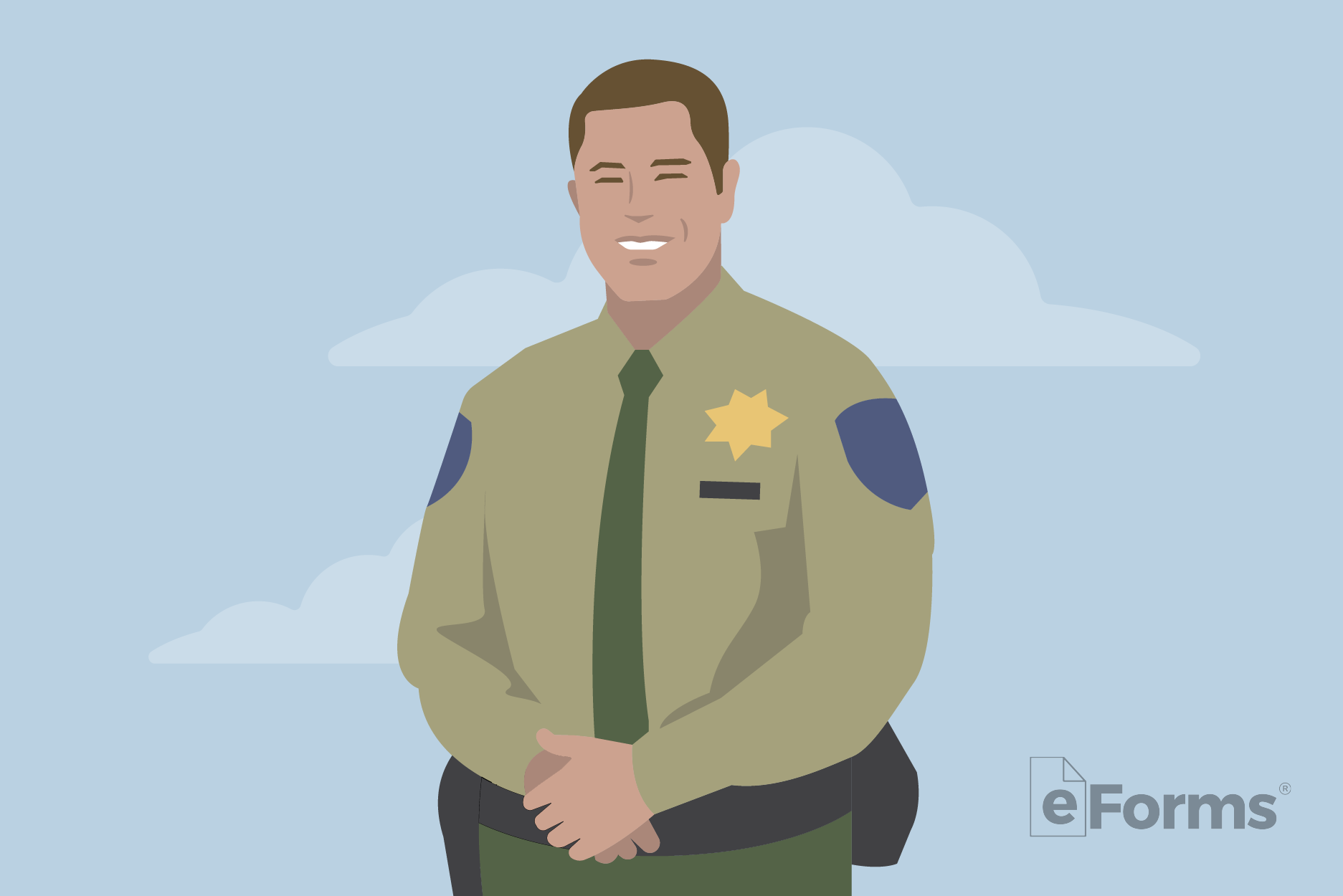 Illustration of a Sheriff standing.