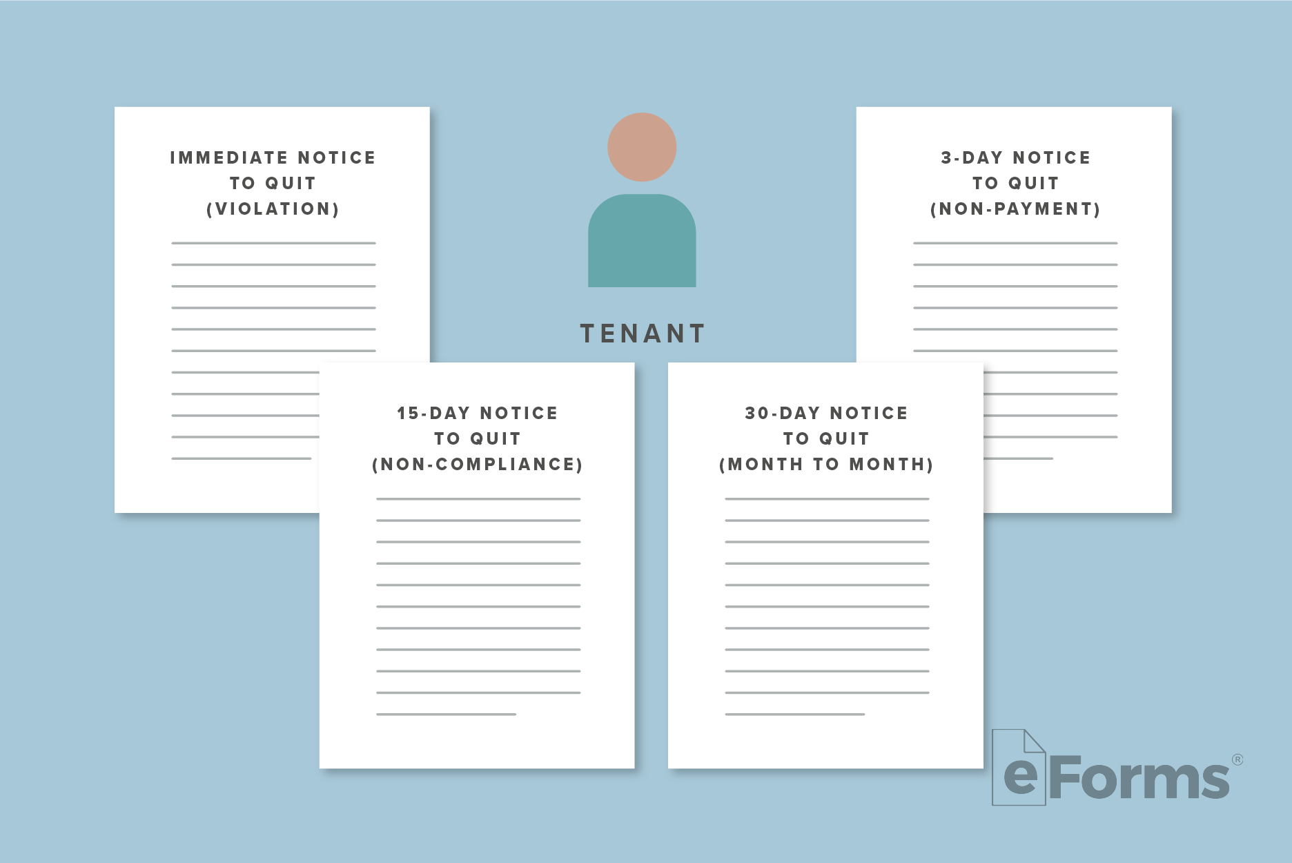 Icon of Tenant with four documents.