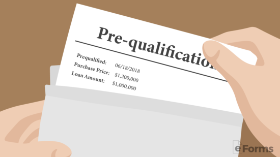 closeup of buyer's pre-qualification letter 