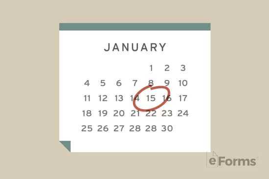 Wall calendar with date circled in red.