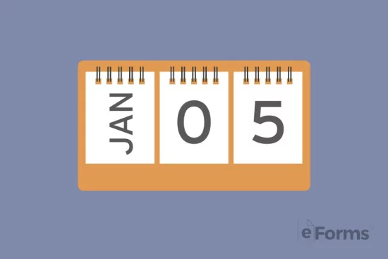 Desk calendar showing date.