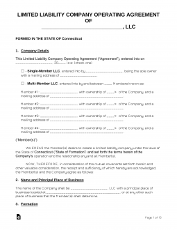 Connecticut LLC Operating Agreements (2)
