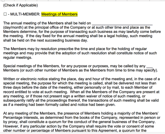 Free Llc Operating Agreement Template Sample Pdf Word Eforms