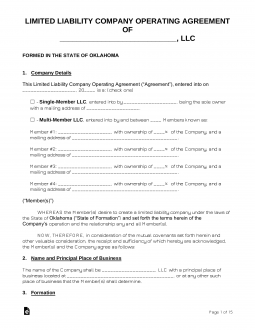 Oklahoma LLC Operating Agreements (2)