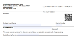 Connecticut Small Estate Affidavit | Form PC-212 – EForms