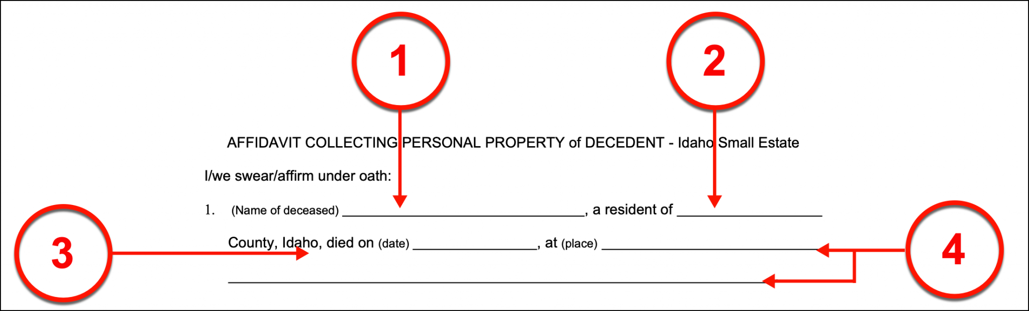 Free Idaho Small Estate Affidavit 