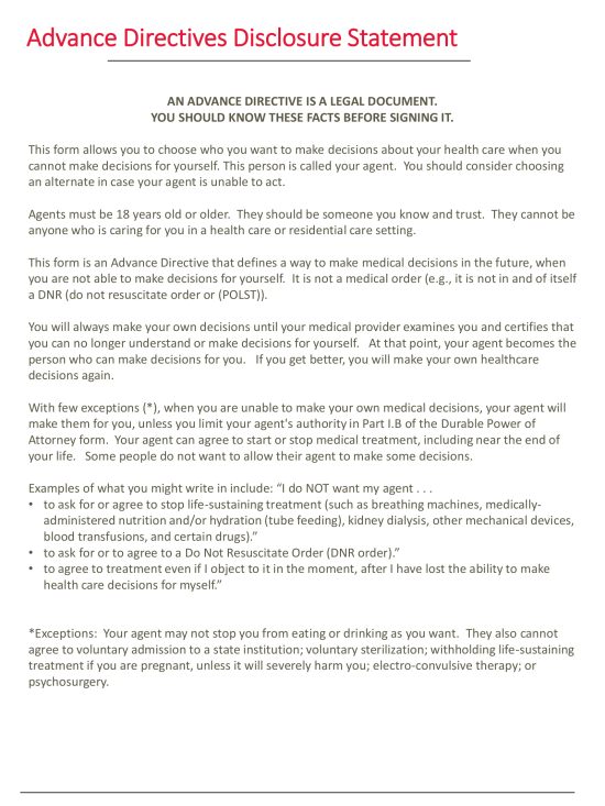 New Hampshire Advance Directive Form
