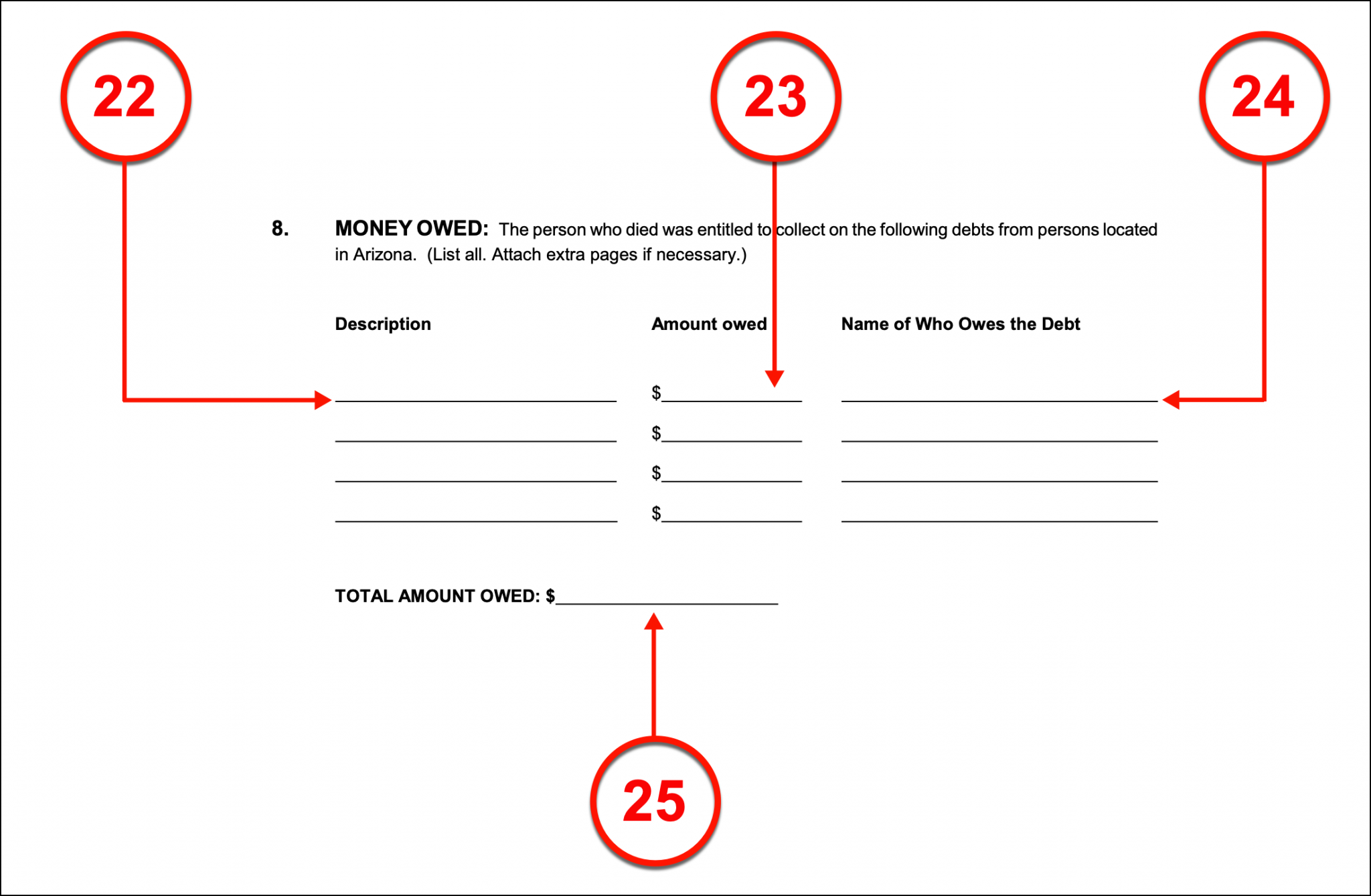 Free Arizona Small Estate Affidavit Form Pdf Eforms 5247