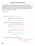 Free Nebraska Living Will Declaration Template - PDF | Word – eForms