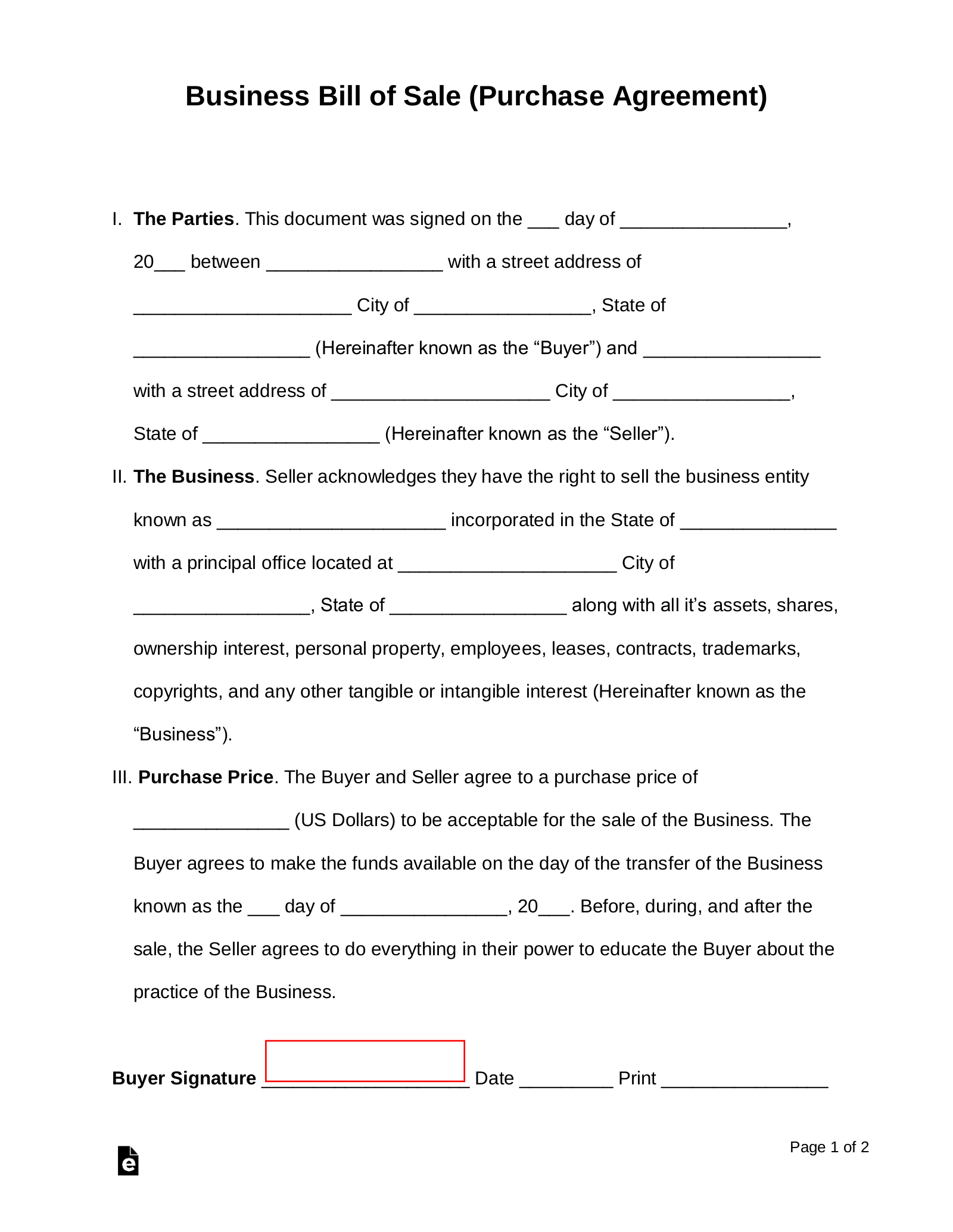 Business Agreement Template